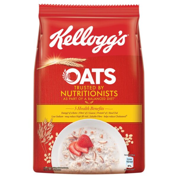 Kellogg's Oats, Rolled Oats, High in Protein and Fibre, Low in Sodium, 400g Pack - Fast Shipping to USA & Canada