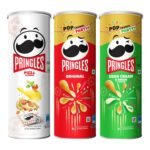 Kellogg's Pringles Potato Chips Combo, 316 grams | Combo of Original (107g) + Sour Cream & Onion (107g) + Pizza (102g) | Crispy Snack for Movie Night & Sports Binging | On-the-Go Can - Fast Shipping to USA & Canada