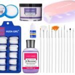 HUDA GIRL 21-in-1 Nail Extension Kit: Monomer, Decorations, Remover Wipes, and Brushes (Multicolor) - Fast Shipping to USA & Canada