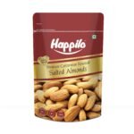 Happilo Premium Californian Almonds Roasted & Salted 200 g | Badam Dry Fruit | High Protein Snack & Super Healthy Crunchy Nuts | Vitamins & Minerals Rich | Freshly Roasted and Lightly Salted - Fast Shipping to USA & Canada