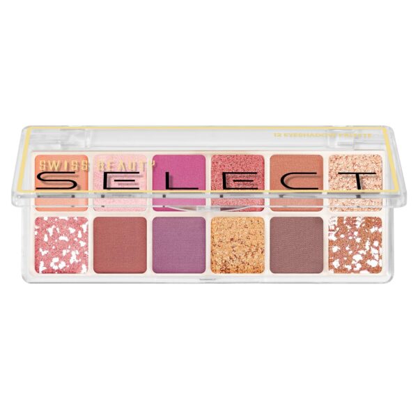 Swiss Beauty Select 12 shades Eyeshadow Palette | Mattes + Shimmers + Metallics | Shade - Fast Nights, 10gm | - Fast Shipping to USA & Canada