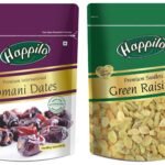 Happilo Premium International Omani Dates, & Premium Seedless Green Fresh Raisins, 250 Grams - Fast Shipping to USA & Canada