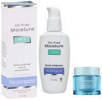 Neutrogena Oil Free Face Moisture SPF 15, 115ml & Neutrogena Hydro Boost Hyaluronic Acid Hydrating Water Gel Daily Face Moisturizer, 15 g - Fast Shipping to USA & Canada
