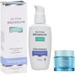 Neutrogena Oil Free Face Moisture SPF 15, 115ml & Neutrogena Hydro Boost Hyaluronic Acid Hydrating Water Gel Daily Face Moisturizer, 15 g - Fast Shipping to USA & Canada