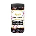 Happilo Black Dates Jar 400g, Rich in Iron, Antixidants, Fiber and Vitamin, Chewy Texture, Natural Sweetness, No added Preservatives - Fast Shipping to USA & Canada