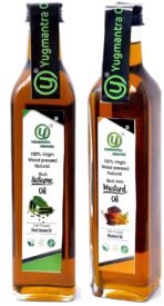Yugmantra Organic Foods Wood Pressed Black Sesame Oil Edible Gingelly Cooking Oil & Black Mustard Oil 500 Ml x 2 - Fast Shipping to USA & Canada - Image 7