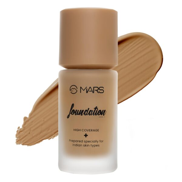 MARS High Coverage Liquid Matte Foundation For All Skin Types| Blemish Free & Blendable Foundation for Makeup (40ml) (SHADE-08) - Fast Shipping to USA & Canada