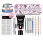 HUDA GIRL 16 IN 1 Poly Nail Extension Gel Kit: Complete Builder Gel Nail Art Set (Multicolor) - Fast Shipping to USA & Canada