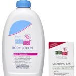 SebaMed Baby Body Lotion, For All Skin Types, 400 ml & Cleansing Bar Soap-Free for Normal to Oily Skin, 100gm - Fast Shipping to USA & Canada