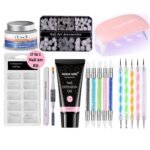 HUDA GIRL 17-in-1 Poly Nail Extension Gel Kit: Complete UV Builder Gel & Nail Art Set for women (Multicolor) - Fast Shipping to USA & Canada
