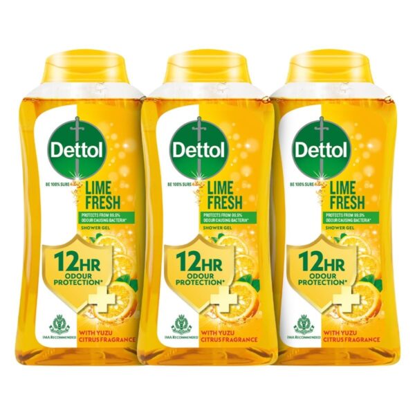 Dettol Body Wash and Shower Gel for Women and Men, Refresh (Pack of 3 - 250ml each) | Soap-Free Bodywash | 12h Complete Odour Protection - Fast Shipping to USA & Canada