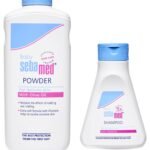 SebaMed Baby Powder, 200g & Baby (Children) Shampoo 150ml Combo - Fast Shipping to USA & Canada