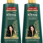Kesh King Ayurvedic Anti Hairfall Shampoo| Reduces hairfall | 21 Natural Ingredients |No Paraben & No Silicon | With the goodness of Aloe Vera, Bhringraja and Amla for Silky, Shiney - 600 ml - Fast Shipping to USA & Canada