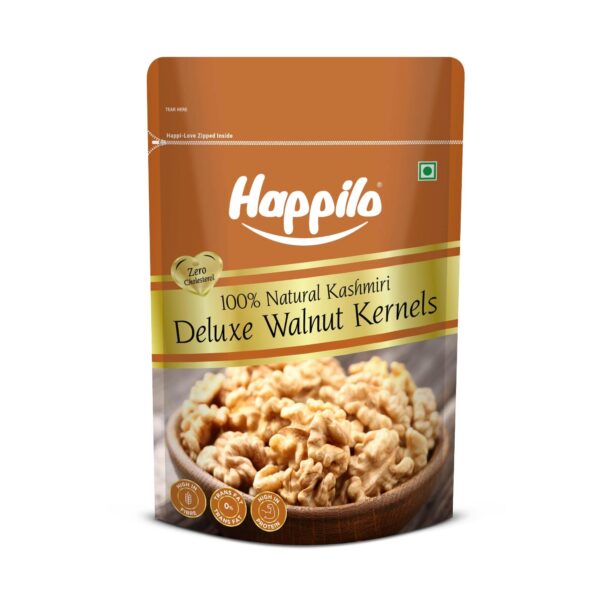 Happilo Deluxe 100% Natural Dried Kashmiri Walnut Kernels, 200g - Fast Shipping to USA & Canada