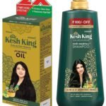 Kesh King Ayurvedic Anti Hairfall Hair Oil, 300ml & Kesh King Scalp and Hair Medicine Anti-Hairfall Shampoo, 600 ml - Fast Shipping to USA & Canada