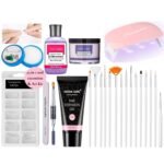 HUDA GIRL 23-in-1 Poly Nail Extension Gel Kit Builder Gel,Remover Wipes, and Brush Set (Multicolor) - Fast Shipping to USA & Canada