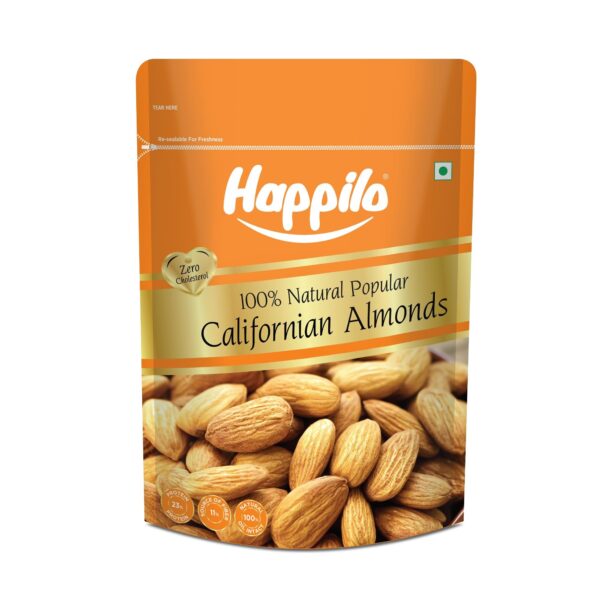 Happilo Natural Popular Californian Almonds 900g, High in Fiber & Boost Immunity, Real Dry Fruit Nuts, Gluten Free & Zero Cholesterol - Fast Shipping to USA & Canada