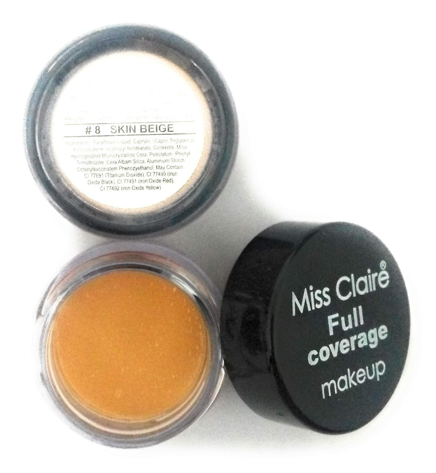 71q-Ay6d47L-1.jpg Miss Claire Single Full coverage makeup shade no. 8 Skin Beige - Fast Shipping to USA & Canada - Image 1