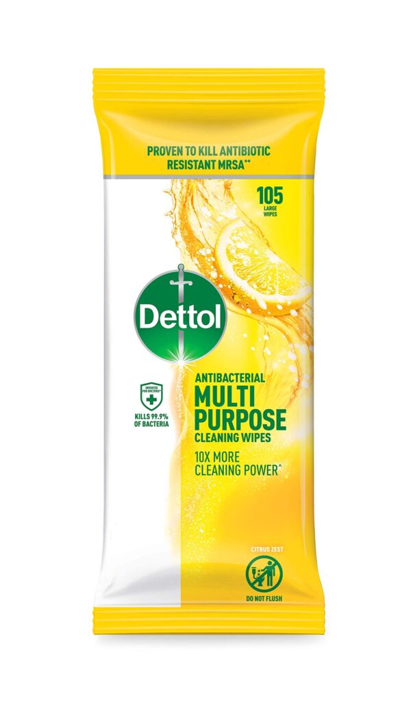 Dettol Multi Purpose Wipes Citrus105 - Fast Shipping to USA & Canada