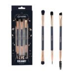 MARS Eye Enchanted Dual-Ended Brush Set of 3 | Perfect For Eye Makeup | Eyebrow Brush with Spoolie | Small Blending & Flat Brush | Eyeliner & Flat Crease Brush | Soft Bristles | Compact & Travel Friendly - Fast Shipping to USA & Canada