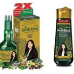 Kesh King Ayurvedic Scalp and Hair Oil, 100ml & Anti Hairfall Shampoo, 200ml Combo - Fast Shipping to USA & Canada
