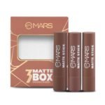 MARS Matte Box Set of 3 Lipsticks for Women | Long-Lasting | Smooth Finish | Moisturising | One Swipe Pigmentation | (3x3.2 gm) (04-Brown) - Fast Shipping to USA & Canada
