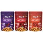 Happilo Chickpeas Super Combo Snack 110g Each, Magic Masala Chickpeas, Peri Peri Chickpeas, Terrific Tomato Chickpeas - Fast Shipping to USA & Canada