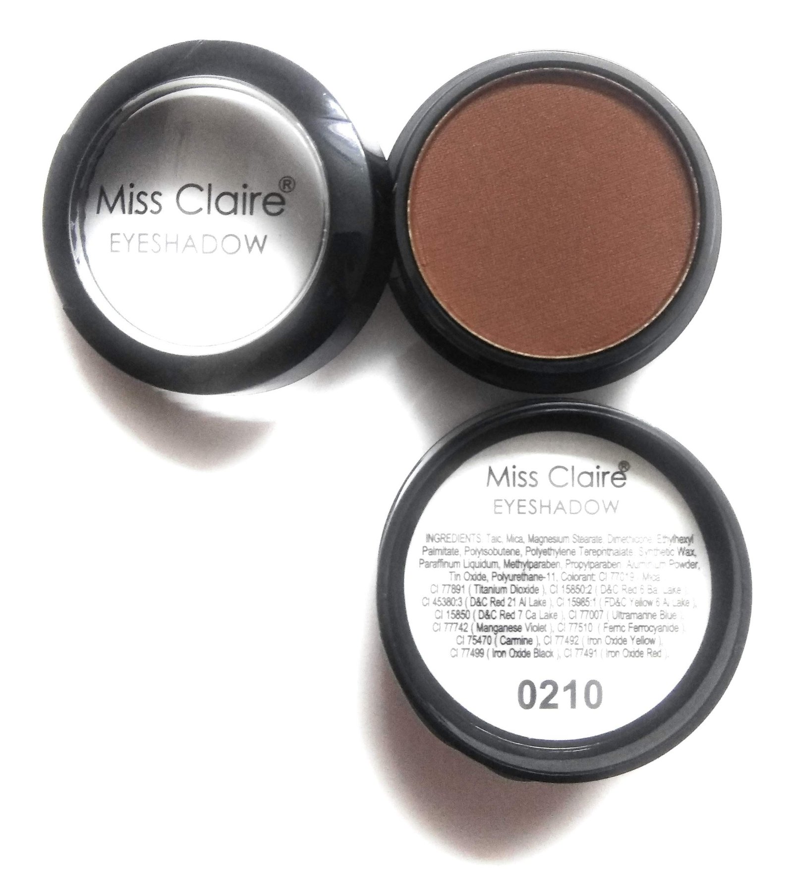 81JDocWr-L.jpg Miss Claire Single Eyeshadow Powder Shade No.0210, Brown Velvet & Shimmery Finish - Fast Shipping to USA & Canada - Image 1