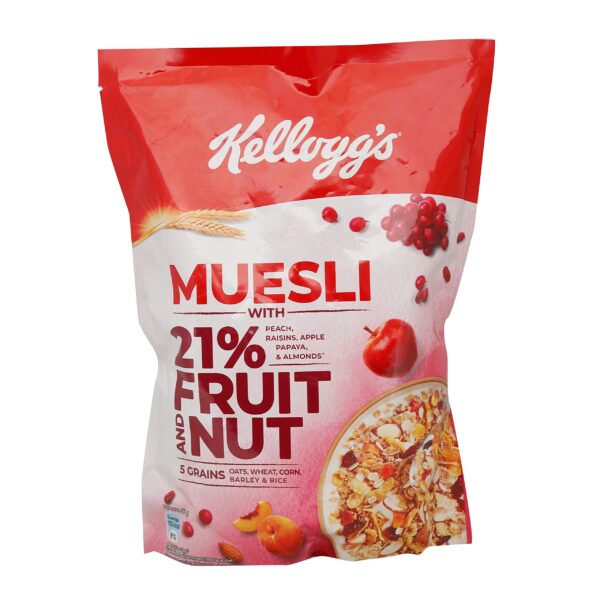 Kellogg's Muesli - 21% Fruit & Nut, 500g - Fast Shipping to USA & Canada