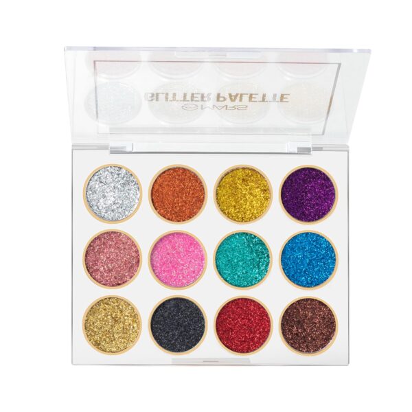 MARS 12 Shade Ultra Pigmented Glitter High Shine Shimmery Eyeshadow Palette 12 g (Shade-01) | Long wearing and Easily Blendable Eye makeup Palette (Multicolor) - Fast Shipping to USA & Canada