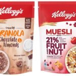 Kellogg's Combo, Kellogg's Muesli with 21% Fruit and Nut Pouch, 500 g and Kellogg's Crunchy Granola Chocolate & Almonds, 450 g - Fast Shipping to USA & Canada