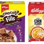 Kellogg's Chocos Fills, Double Chocolaty, Multigrain, High in Protein & B Vitamins, 0% Maida 250g + Corn Flakes Original, High in Iron and B Group Vitamins, Breakfast Cereals, 475g Pack - Fast Shipping to USA & Canada