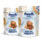 Happilo Essentials Golden Royal Zahidi Dates 500g (Pack of 2), Rich in Nutrients, Vitamins, Minerals and Dietary fiber, Natural Sweetness - Fast Shipping to USA & Canada