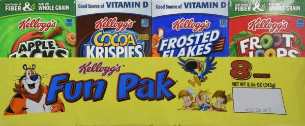 Kellogg's Cereals Variety Fun Pak - 8 ct - Fast Shipping to USA & Canada