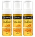 Neutrogena Clear and Soothe Mousse Cleanser, 5 Ounce (Pack of 3) - Fast Shipping to USA & Canada