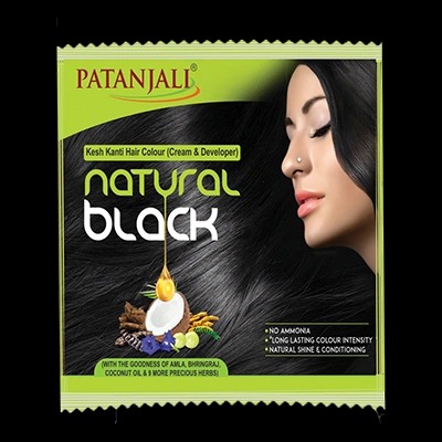 Patanjali Kesh Kanti Hair Colour (Cream & Developer) - Natural Black - Fast Shipping to USA & Canada