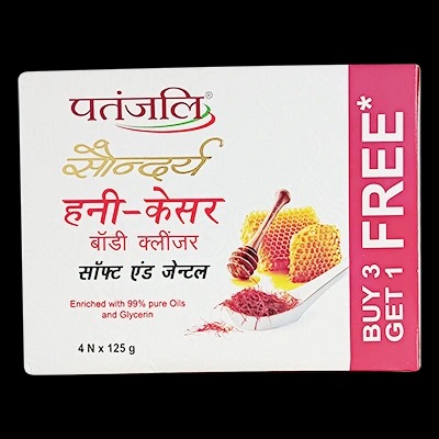 Saundarya Honey Kesar Body Cleanser-125g B3 G1 Free - Fast Shipping to USA & Canada
