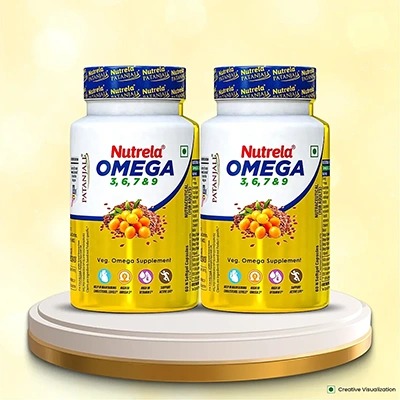Patanjali Nutrela Organic Omega 3 6 7 & 9 (pack of 2) - Fast Shipping to USA