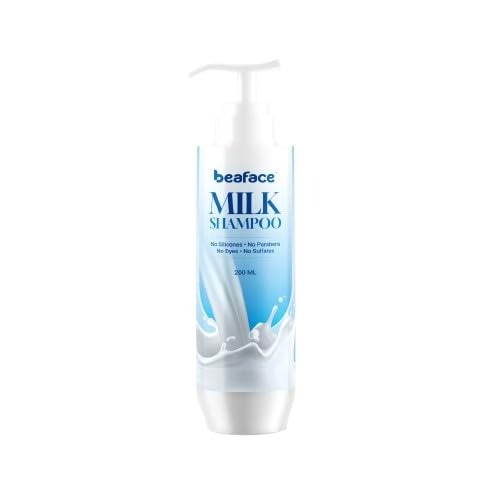 Beaface Milk Shampoo | Prevents hair fall and thinning | Promotes healthy hair | Paraben free shampoo | Best for men and women | 200 ML