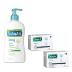 Cetaphil Baby Daily Lotion, 400ml and Baby Mild Bar 75g (Pack of 2) - Combo, White - Fast Shipping to USA & Canada