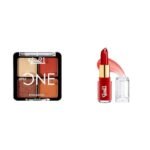 Glam 21 Little One 4-in-1 Eyeshadow Palette Ultra pigmented, |Pool Party-02 Jelly Pop fruity gel lipstick| Moisturising Glossy Finish Gives a Natural Colour Lightweight 02- Strawberry Red, 3.5gm - Fast Shipping to USA & Canada