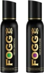 FOGG Combo Pack(Fresh Fougere+Fresh Oriental 300ml) Body Spray - For Men (300 ml, Pack of 2) - Fast Shipping to USA & Canada