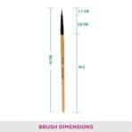 VEGA Eye Liner Makeup Brush, (EV-08) - Wooden - Fast Shipping to USA & Canada - Image 4