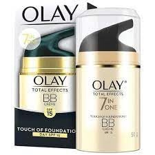 Olay Total Effects Anti Ageing Skin Cream (Moisturizer)| Fights 7 Signs of Ageing | With Niacinamide and Green Tea Extracts | Normal, Oily, Dry, Combination Skin | 50g (BB Creme (SPF 15)) - Fast Shipping to USA & Canada
