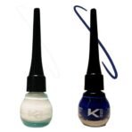 KINDED Eye Liner Liquid Waterproof Smudgeproof Longlasting Insta Bold Look Intense Colour Pigments Quick Drying Eyeliner Combo (5 ml each, Matte Finish, Royal Blue & White Pearl) - Fast Shipping to USA & Canada - Image 3