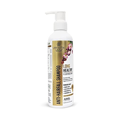 Ayouthveda Anti-hairfall Shampoo | Salfate & Paraben Free | Prevents Dandruff & Itchi Scalp | Cleanse, Conditions & Purifies Hair & Scalp | Improve Hair Density & Texture (Pack Of 1-200ml) - Fast Shipping to USA & Canada