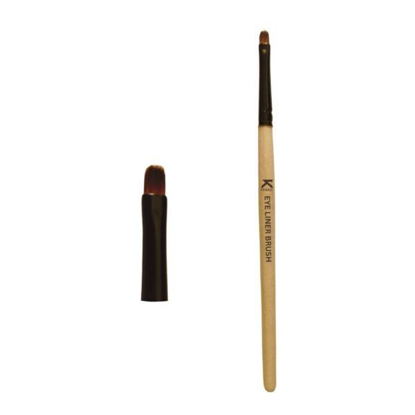 KINDED Gel and Liquid Eye Liner Eyes Makeup Brush Professional Series for Makeup Beauty with Smooth Soft Synthetic Hair Bristles Anti Rust Aluminium Ferrule Natural Wooden Handle Grip - Fast Shipping to USA & Canada