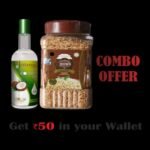 Natural Coconut Oil Combo- Virgin Coconut Oil 500ml+ BROWN BASMATI RICE JAR - 1kg - Fast Shipping to USA & Canada