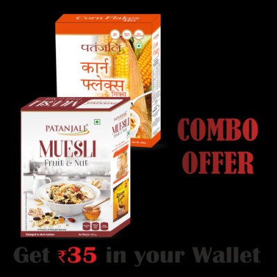 HEALTHY BREAKFAST CEREALS- CORN FLAKES MIX 500GM+MUESLI FRUIT & NUT 450G - Fast Shipping to USA & Canada