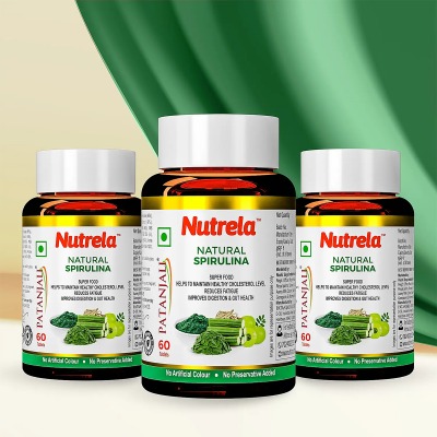 Patanjali Nutrela Natural Spirulina Tablets (pack of 3) - Fast Shipping to USA